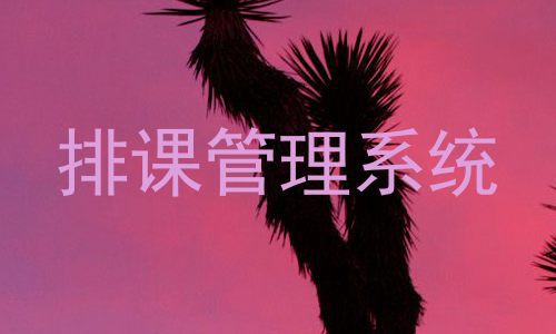 排课管理系统
