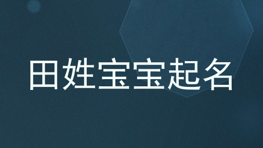 田姓宝宝起名