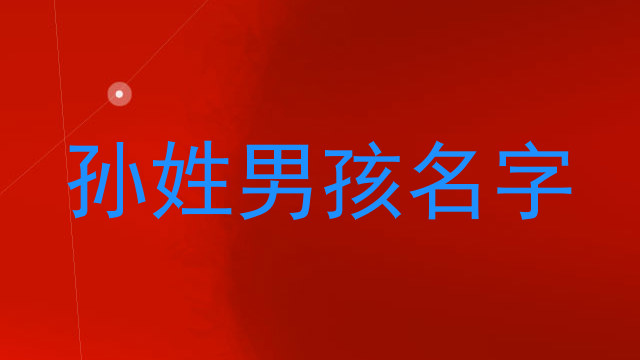 孙姓男孩名字