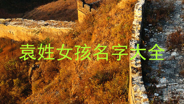 袁姓女孩名字大全