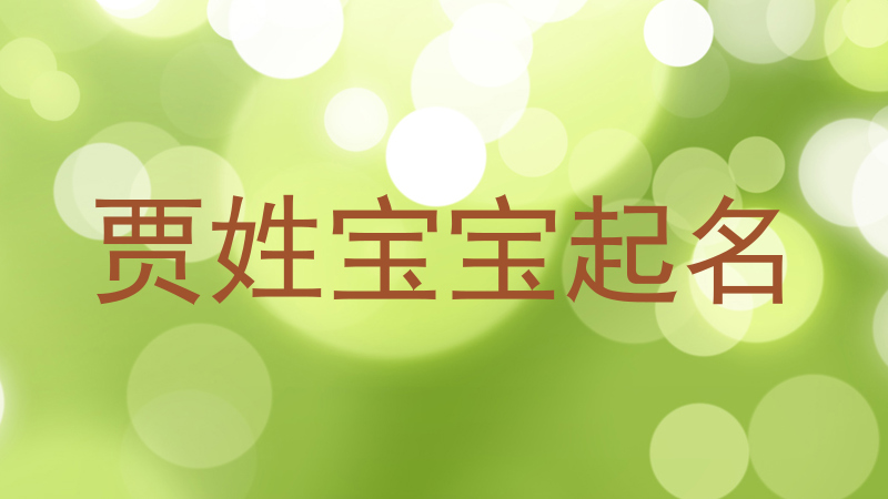 贾姓宝宝起名