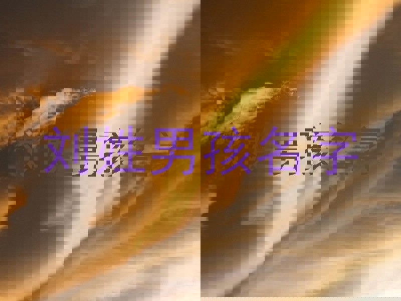 刘姓男孩名字