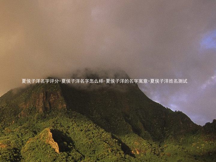 夏侯子洋名字评分-夏侯子洋名字怎么样-夏侯子洋的名字寓意-夏侯子洋姓名测试