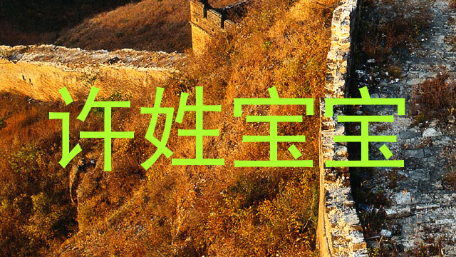 许姓宝宝