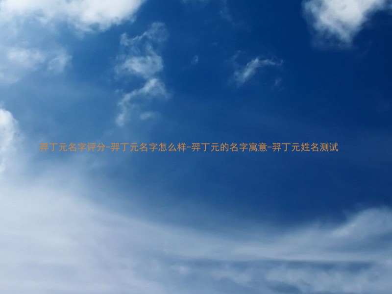 羿丁元名字评分-羿丁元名字怎么样-羿丁元的名字寓意-羿丁元姓名测试