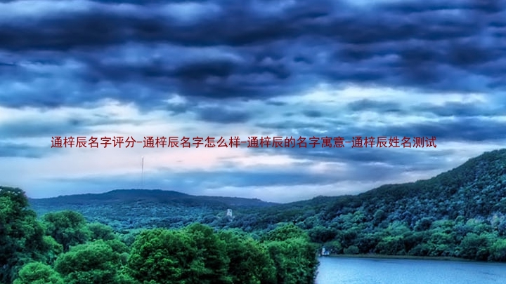 通梓辰名字评分-通梓辰名字怎么样-通梓辰的名字寓意-通梓辰姓名测试