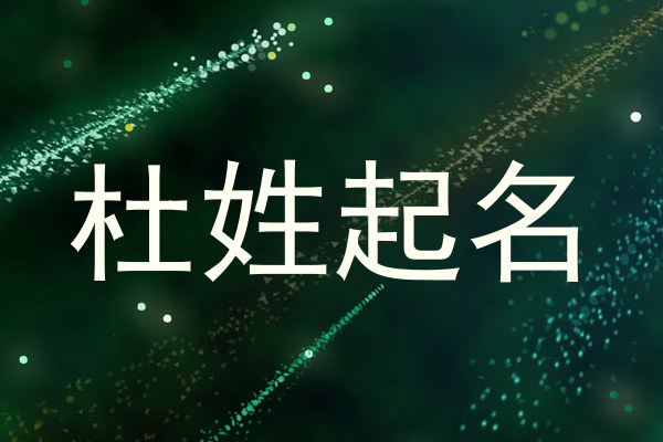 杜姓起名