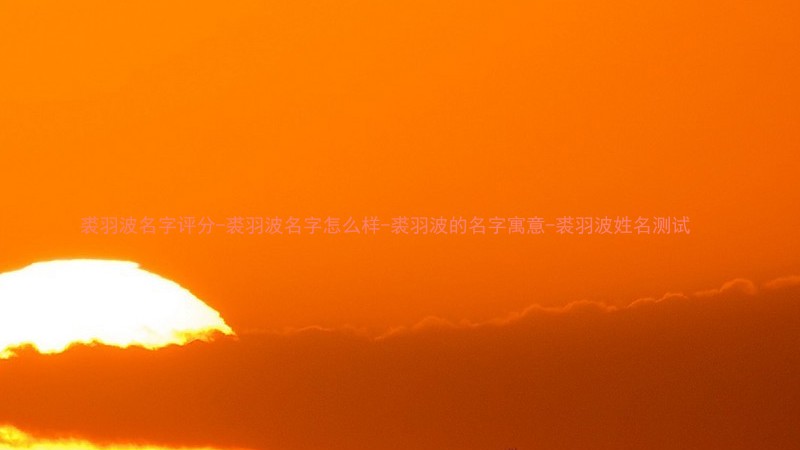 裘羽波名字评分-裘羽波名字怎么样-裘羽波的名字寓意-裘羽波姓名测试