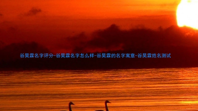 谷昊霖名字评分-谷昊霖名字怎么样-谷昊霖的名字寓意-谷昊霖姓名测试