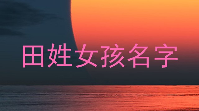 田姓女孩名字