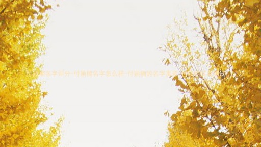 付颖楠名字评分-付颖楠名字怎么样-付颖楠的名字寓意-付颖楠姓名测试