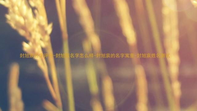 封旭宸名字评分-封旭宸名字怎么样-封旭宸的名字寓意-封旭宸姓名测试