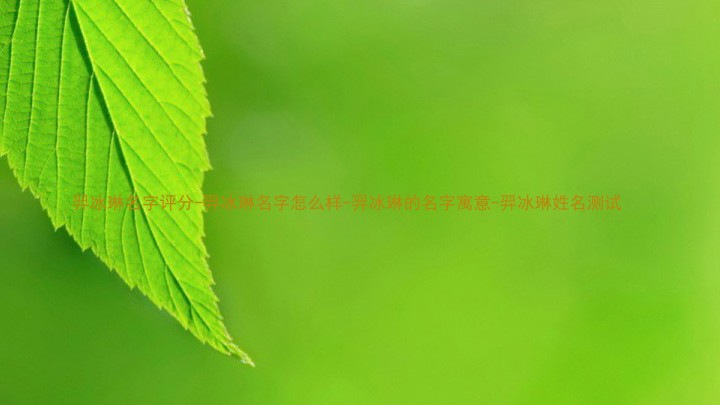 羿冰琳名字评分-羿冰琳名字怎么样-羿冰琳的名字寓意-羿冰琳姓名测试