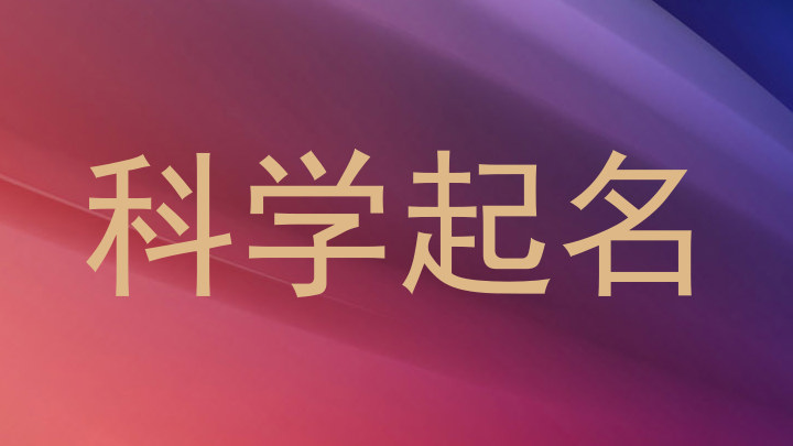 科学起名