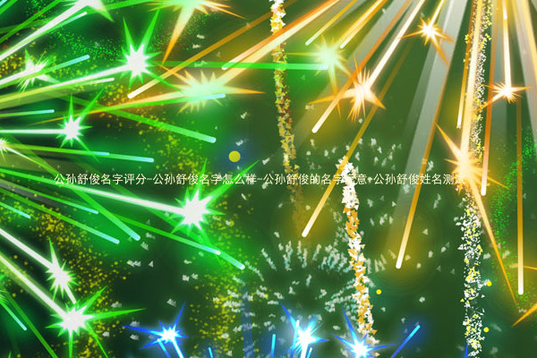 公孙舒俊名字评分-公孙舒俊名字怎么样-公孙舒俊的名字寓意-公孙舒俊姓名测试