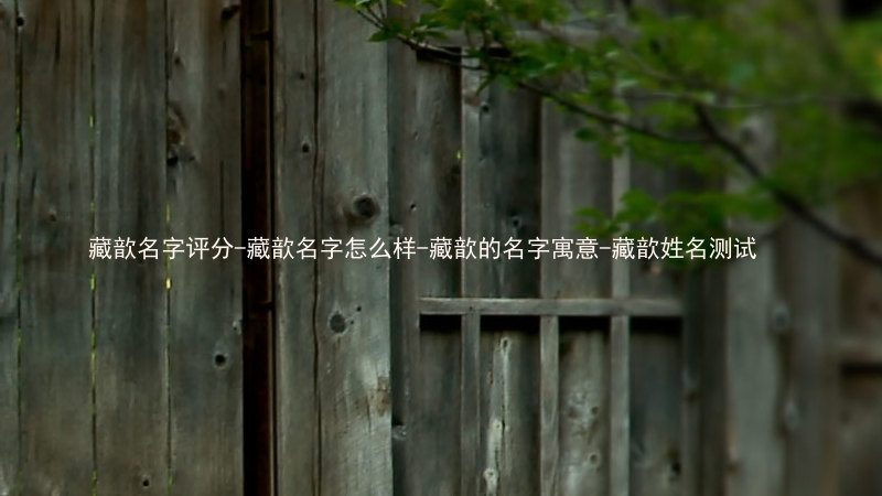 藏歆名字评分-藏歆名字怎么样-藏歆的名字寓意-藏歆姓名测试