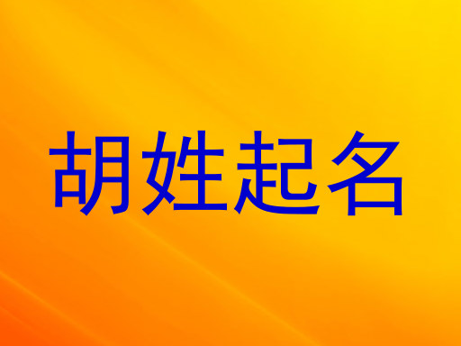 胡姓起名