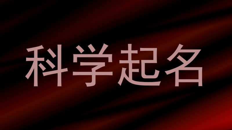 科学起名
