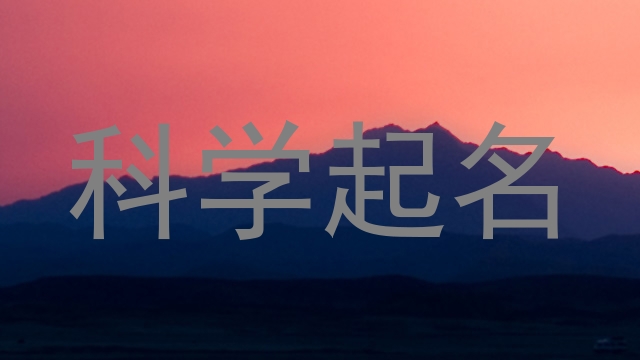 科学起名