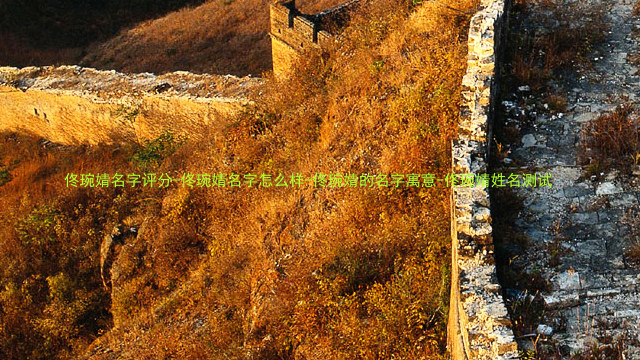 佟琬婧名字评分-佟琬婧名字怎么样-佟琬婧的名字寓意-佟琬婧姓名测试