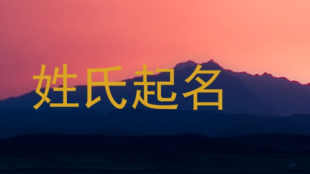 姓氏起名