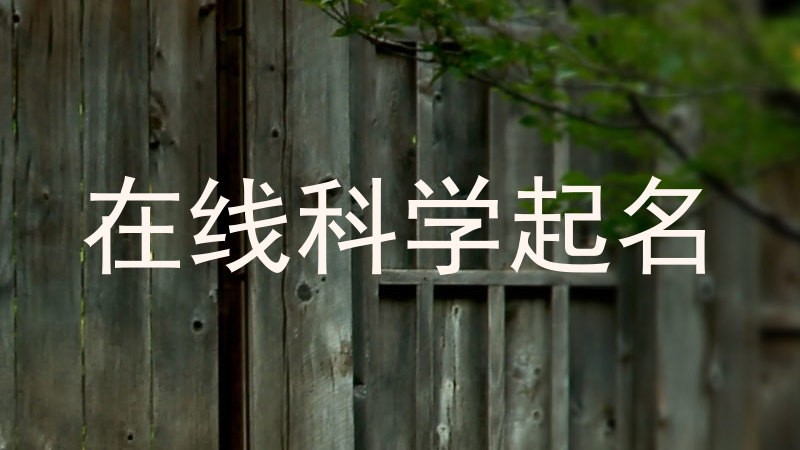 在线科学起名