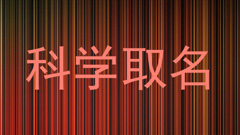 科学取名