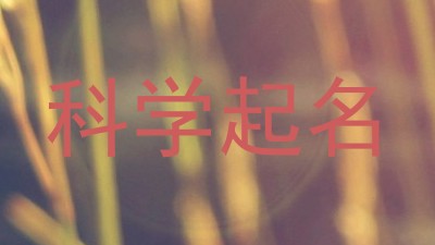 科学起名