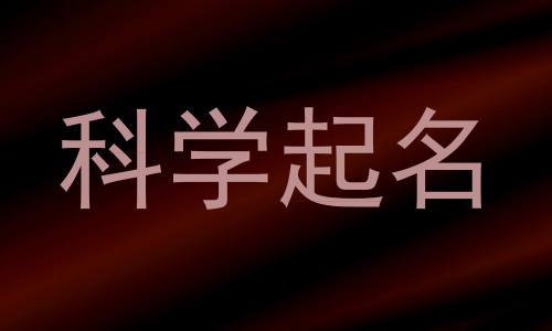 科学起名