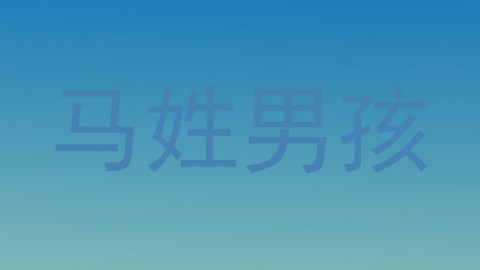 马姓男孩