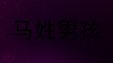马姓男孩