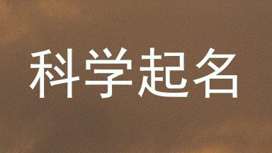 科学起名