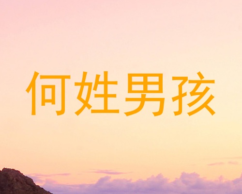 何姓男孩