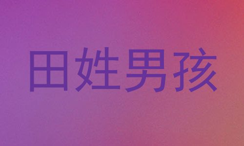 田姓男孩