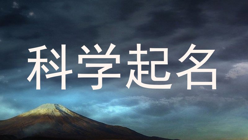 科学起名