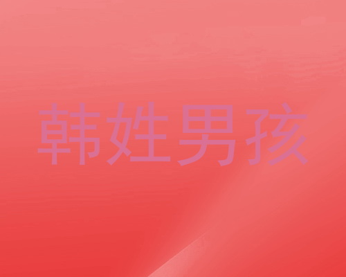 韩姓男孩