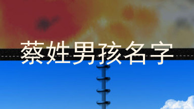 蔡姓男孩名字