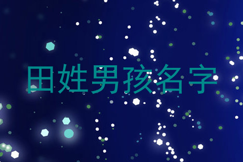田姓男孩名字