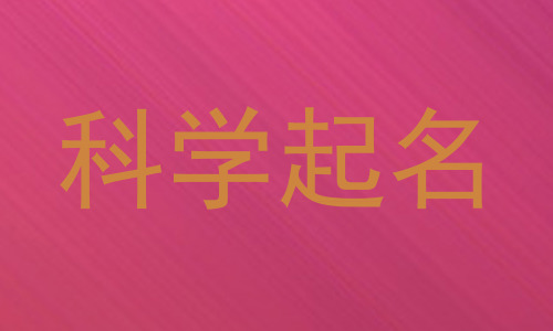 科学起名