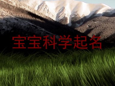 宝宝科学起名