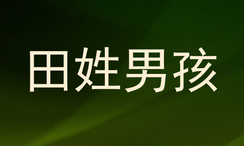 田姓男孩