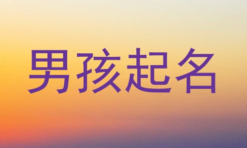 男孩起名