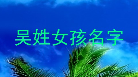吴姓女孩名字