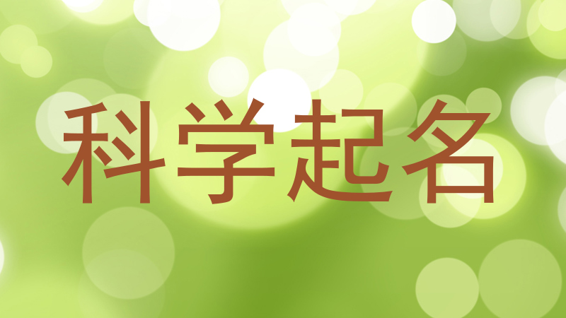 科学起名