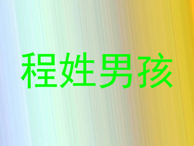 程姓男孩