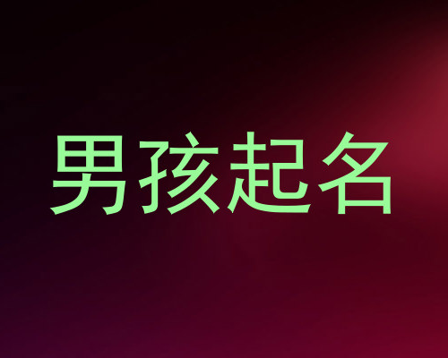 男孩起名
