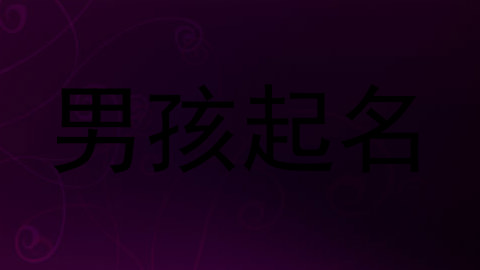 男孩起名