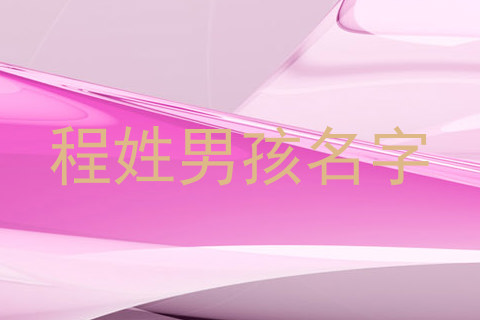 程姓男孩名字