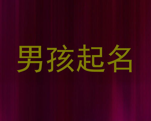 男孩起名