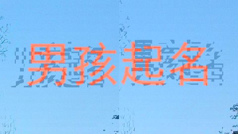 男孩起名